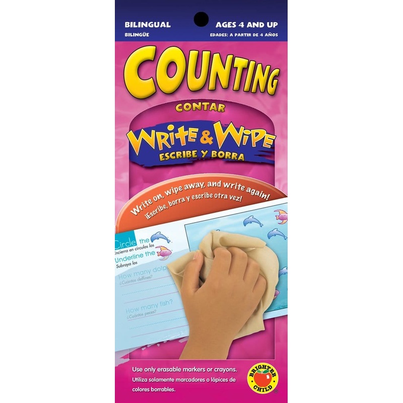 Write & Wipe Counting: Escribe y Borra Contar (Spanish Edition)