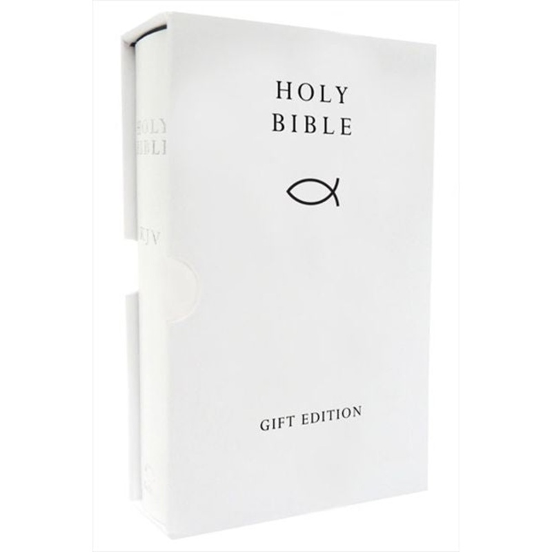 HOLY BIBLE: King James Version (KJV) White Compact Gift Edition