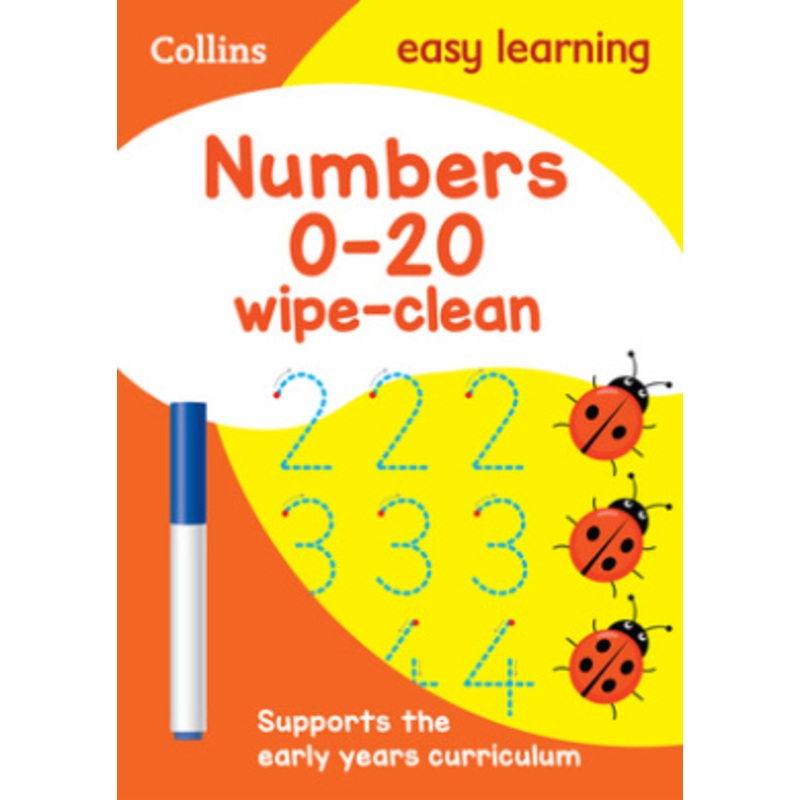 Numbers 0-20 Age 3-5 Wipe Clean Activity Book