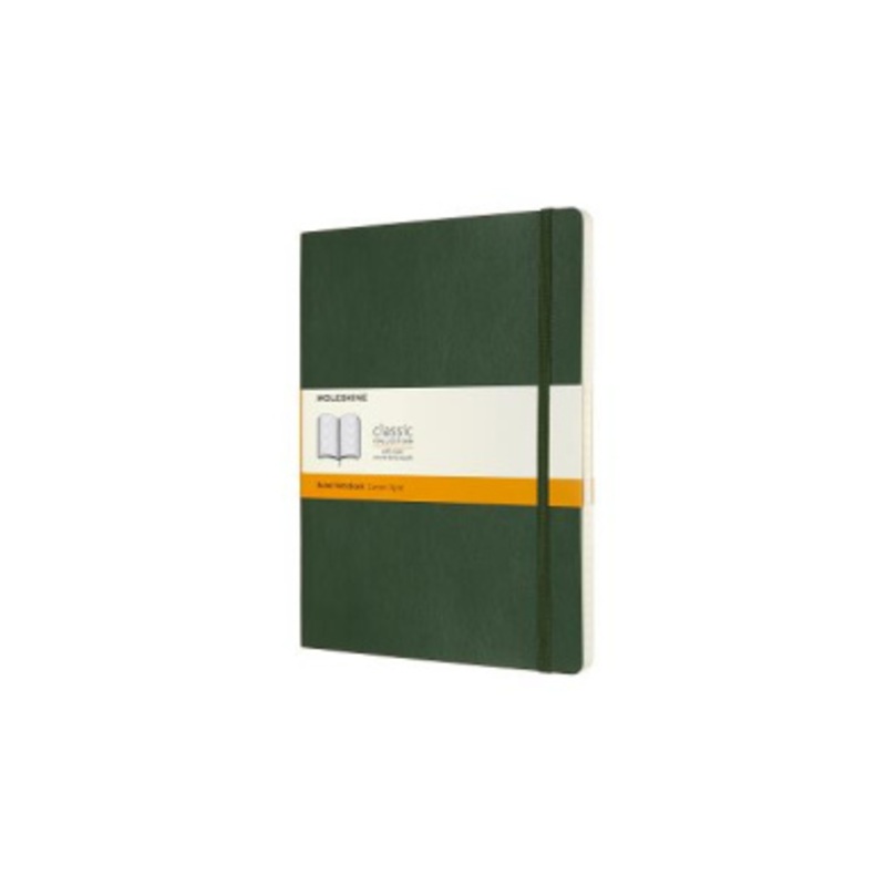Moleskine Notebook, Extra Large, Ruled, Myrtle Green, Soft Cover