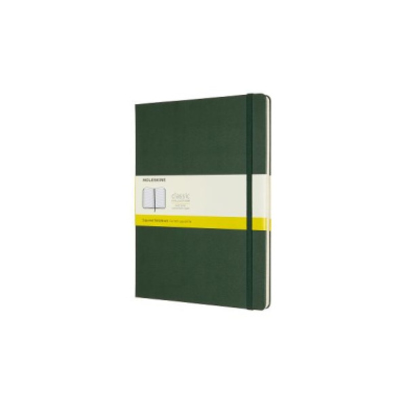 Moleskine Notebook, Extra Large, Squared, Myrtle, Green, Hard Cover