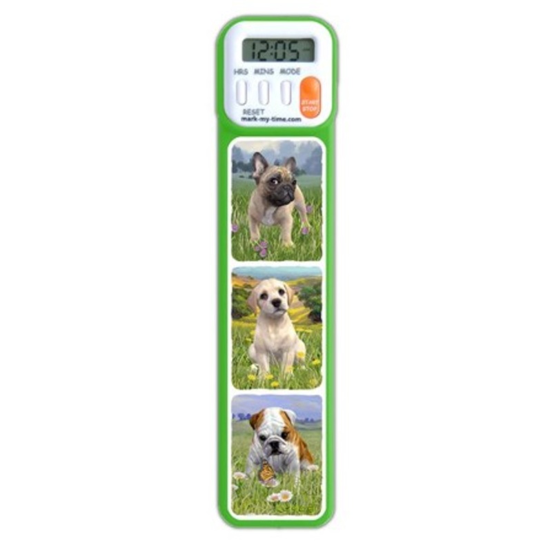 3D Digital Timer Bookmark, Puppies