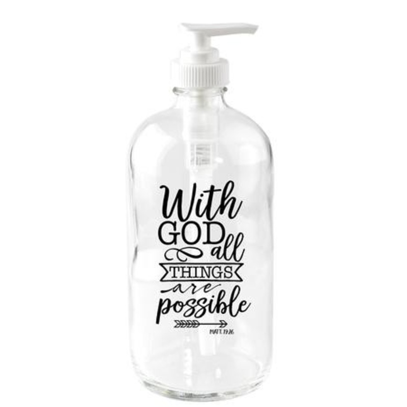With God All Things Are Possible Soap Dispenser