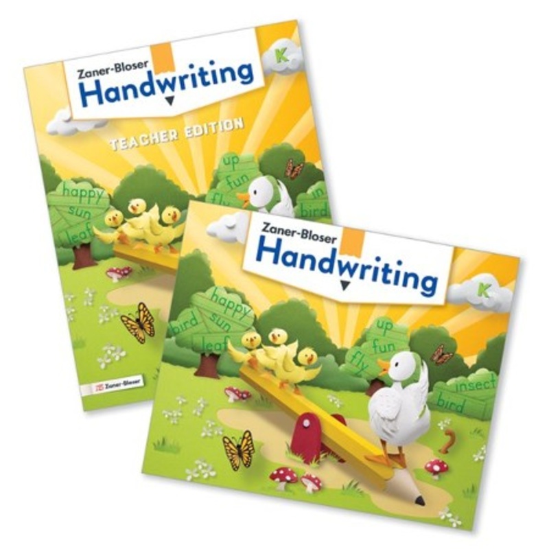 Zaner-Bloser Handwriting Grade K: Student & Teacher Editions (Homeschool Bundle — 2020 Copyright)
