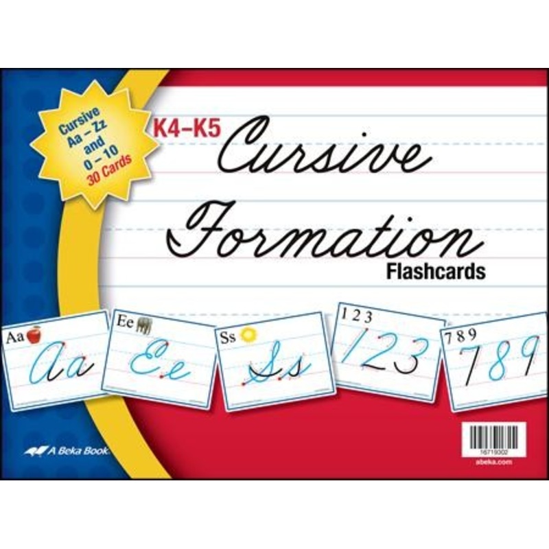 Abeka K4-K5 Cursive Formation Flashcards (26 cards)