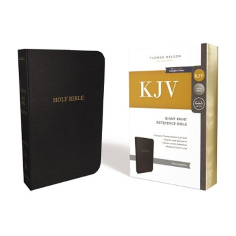 KJV, Deluxe Reference Bible, Center-Column Giant Print, Leathersoft, Black, Red Letter Edition, Comfort Print: Holy Bible, King James Version by Thomas Nelson